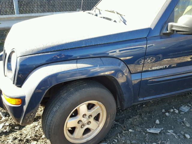 1J4GL58K63W633574 - 2003 JEEP LIBERTY LI BLUE photo 9