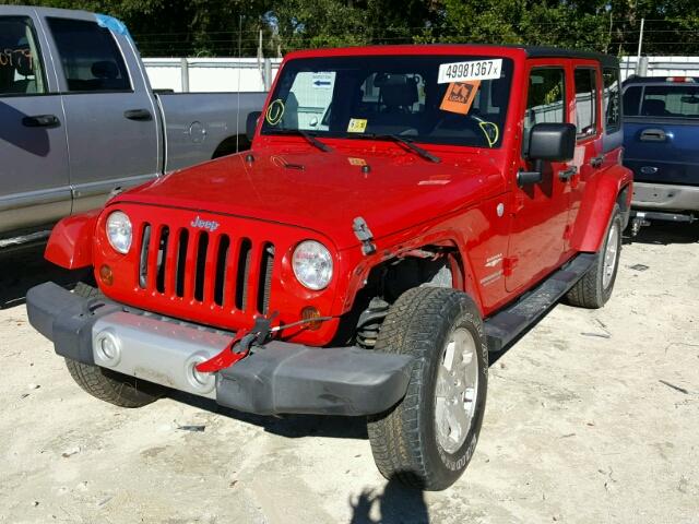 1J4BA5H16AL185150 - 2010 JEEP WRANGLER U RED photo 2