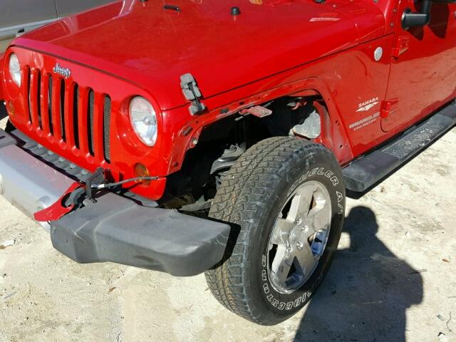 1J4BA5H16AL185150 - 2010 JEEP WRANGLER U RED photo 9