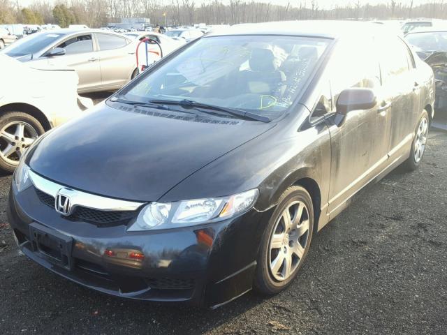 2HGFA1F5XAH309764 - 2010 HONDA CIVIC LX BLACK photo 2