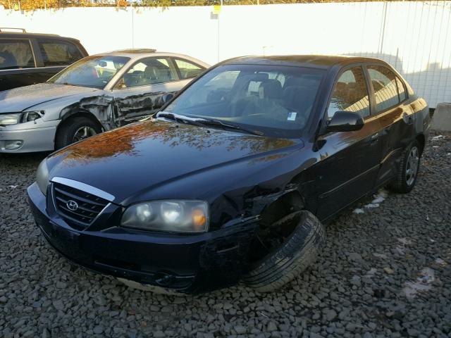 KMHDN46D64U910265 - 2004 HYUNDAI ELANTRA GL BLACK photo 2