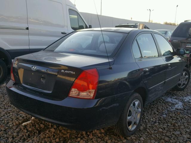 KMHDN46D64U910265 - 2004 HYUNDAI ELANTRA GL BLACK photo 4