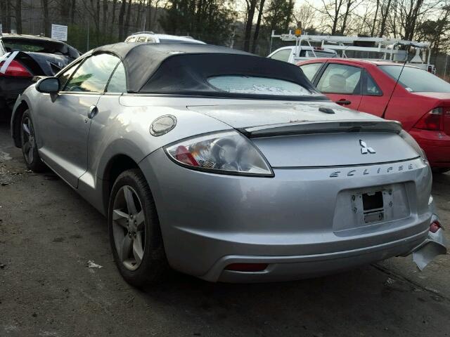 4A3AL25F79E014186 - 2009 MITSUBISHI ECLIPSE SP SILVER photo 3