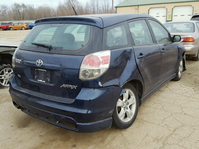 2T1KR32E55C492644 - 2005 TOYOTA MATRIX XR BLUE photo 4