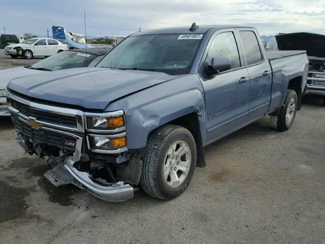 1GCVKREC7FZ296050 - 2015 CHEVROLET SILVERADO BLUE photo 2