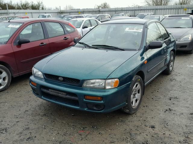 JF1GM4350WG402771 - 1998 SUBARU IMPREZA L GREEN photo 2