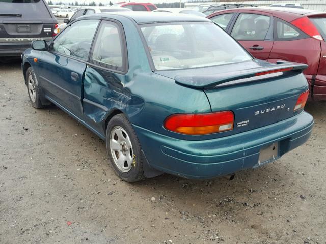 JF1GM4350WG402771 - 1998 SUBARU IMPREZA L GREEN photo 3