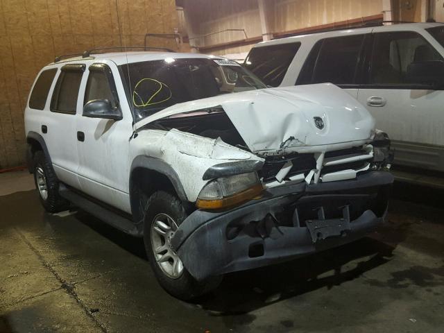 1D4HS38N83F593514 - 2003 DODGE DURANGO SP WHITE photo 1