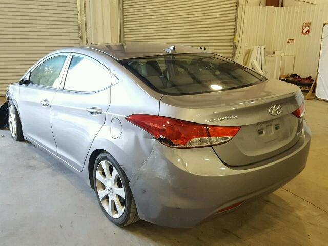 KMHDH4AE1CU445951 - 2012 HYUNDAI ELANTRA GL GRAY photo 3