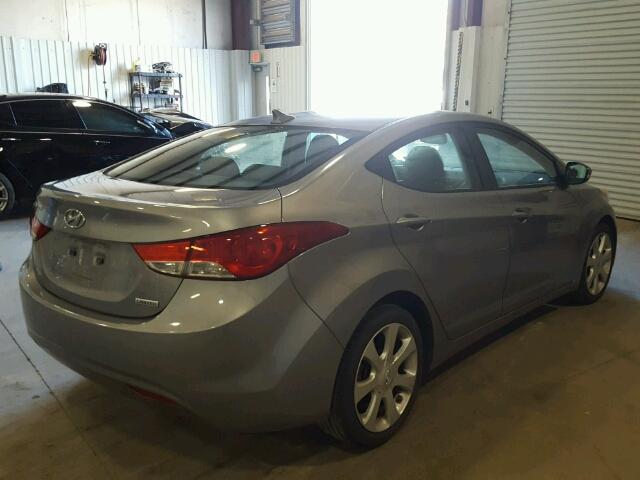 KMHDH4AE1CU445951 - 2012 HYUNDAI ELANTRA GL GRAY photo 4