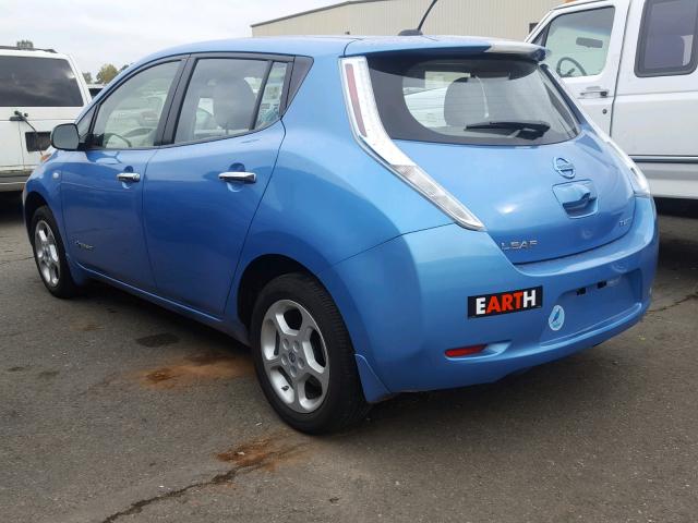 JN1AZ0CP3CT018095 - 2012 NISSAN LEAF SV BLUE photo 3