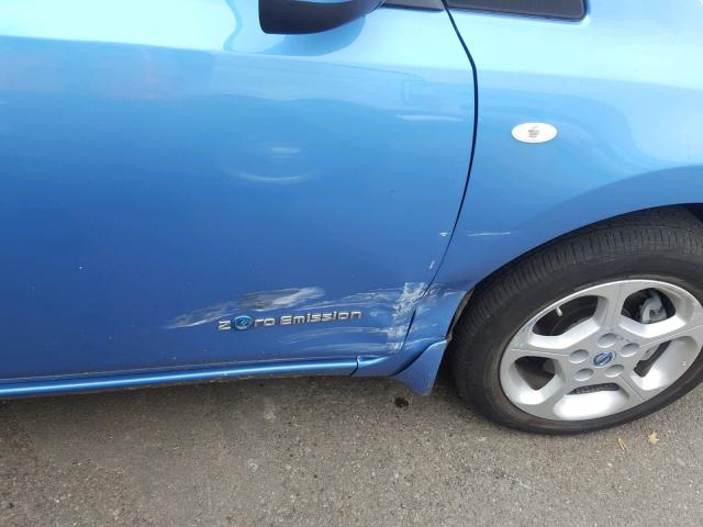 JN1AZ0CP3CT018095 - 2012 NISSAN LEAF SV BLUE photo 9