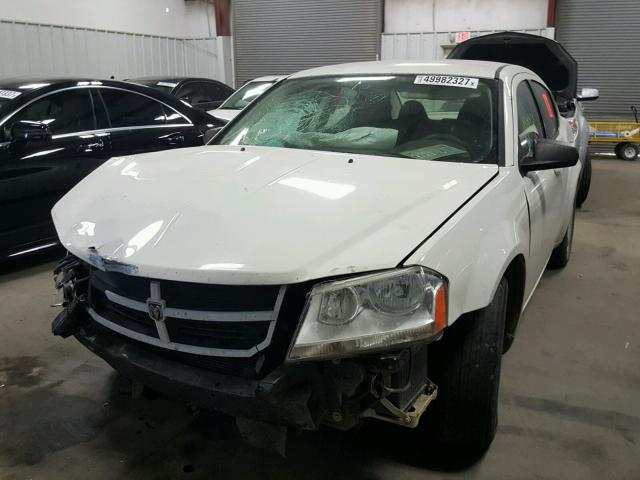 1B3CC4FB1AN107651 - 2010 DODGE AVENGER SX WHITE photo 2