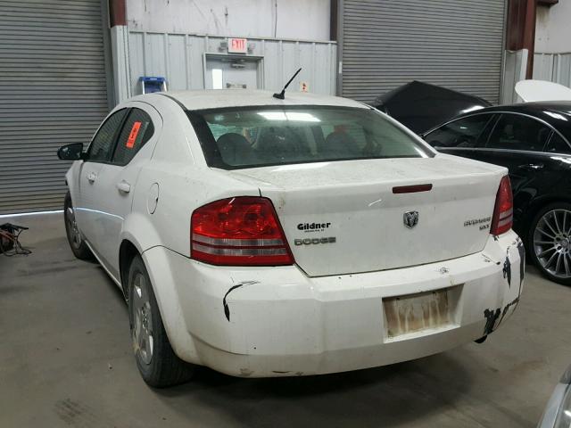 1B3CC4FB1AN107651 - 2010 DODGE AVENGER SX WHITE photo 3