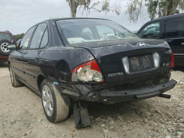 3N1CB51D34L475143 - 2004 NISSAN SENTRA 1.8 BLACK photo 3