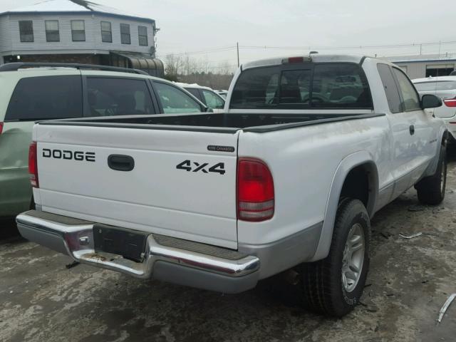 1B7GG22X41S248158 - 2001 DODGE DAKOTA WHITE photo 4