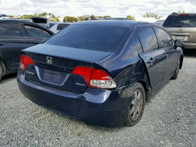 2HGFA16518H524010 - 2008 HONDA CIVIC LX BLUE photo 4