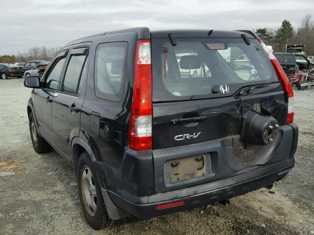 JHLRD68526C023529 - 2006 HONDA CR-V LX BLACK photo 3