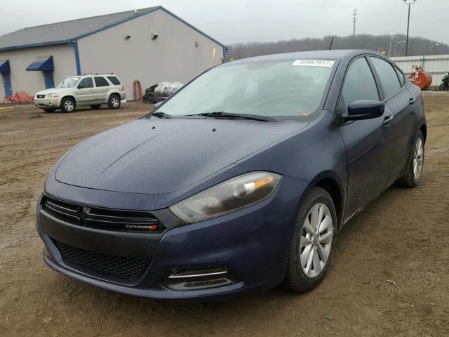 1C3CDFBB2ED701887 - 2014 DODGE DART SXT BLUE photo 2