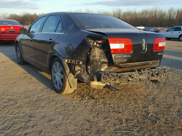 3LNHM26T87R672480 - 2007 LINCOLN MKZ BLACK photo 3