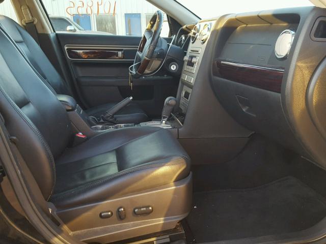 3LNHM26T87R672480 - 2007 LINCOLN MKZ შავი ფოტო 5