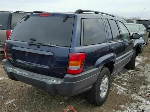 1J4GW48S74C280668 - 2004 JEEP GRAND CHER BLUE photo 4