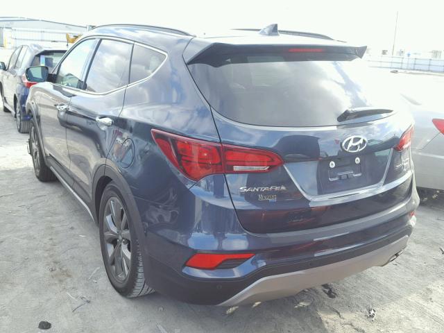 5XYZW4LA5HG486571 - 2017 HYUNDAI SANTA FE S 蓝色 照片 3