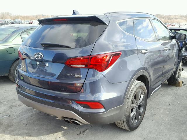 5XYZW4LA5HG486571 - 2017 HYUNDAI SANTA FE S 蓝色 照片 4