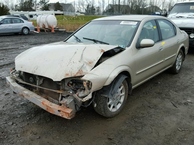 JN1CA31D2YT742765 - 2000 NISSAN MAXIMA GLE GOLD photo 2