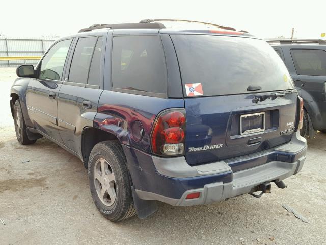 1GNDS13S632405729 - 2003 CHEVROLET TRAILBLAZE BLUE photo 3