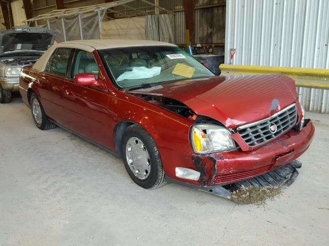 1G6KE57Y82U160001 - 2002 CADILLAC DEVILLE DH RED photo 1