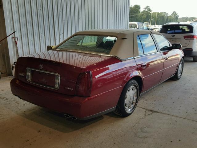 1G6KE57Y82U160001 - 2002 CADILLAC DEVILLE DH RED photo 4