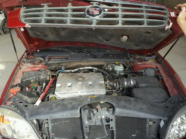 1G6KE57Y82U160001 - 2002 CADILLAC DEVILLE DH RED photo 7