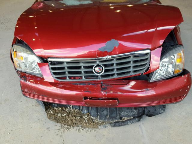 1G6KE57Y82U160001 - 2002 CADILLAC DEVILLE DH RED photo 9