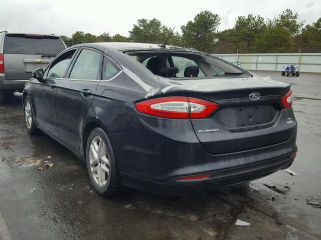 3FA6P0HD6ER245055 - 2014 FORD FUSION SE GREEN photo 3