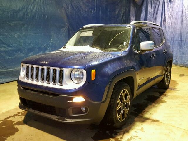 ZACCJADT8GPC82994 - 2016 JEEP RENEGADE L BLUE photo 2