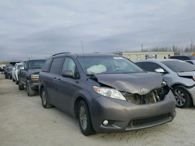 5TDYK3DC2ES468593 - 2014 TOYOTA SIENNA XLE GRAY photo 1