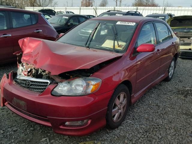 2T1BR32E47C826665 - 2007 TOYOTA COROLLA CE RED photo 2