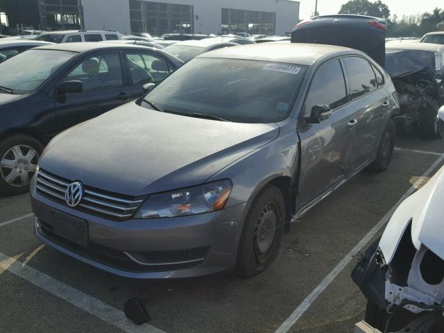 1VWAP7A38EC009002 - 2014 VOLKSWAGEN PASSAT S CHARCOAL photo 2