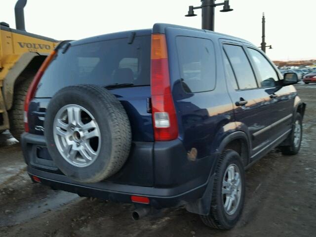 JHLRD78804C802540 - 2004 HONDA CR-V EX BLUE photo 4