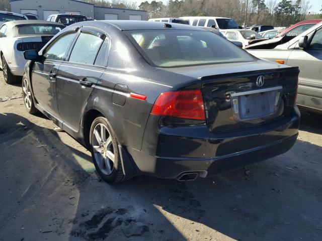 19UUA66245A081968 - 2005 ACURA TL BLACK photo 3