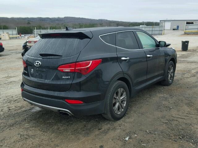 5XYZT3LB7EG142909 - 2014 HYUNDAI SANTA FE S BLACK photo 4