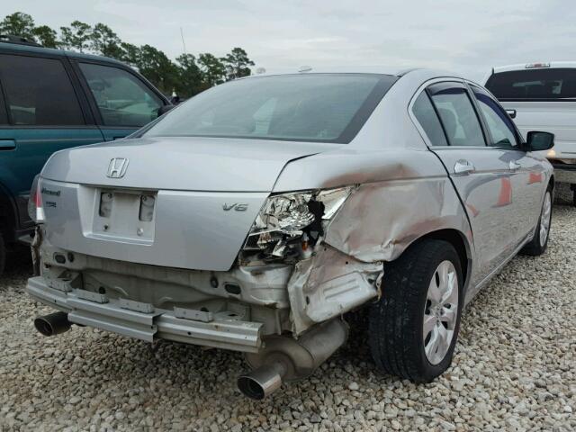 1HGCP36839A019660 - 2009 HONDA ACCORD EXL SILVER photo 4