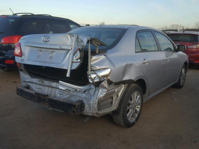 1NXBU40E79Z105863 - 2009 TOYOTA COROLLA BA SILVER photo 4