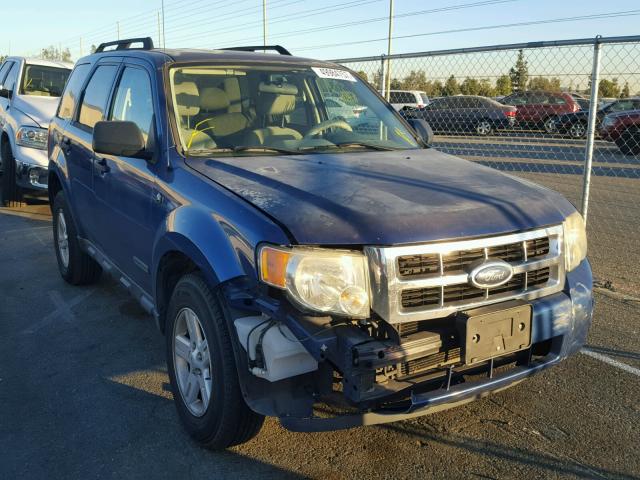 1FMCU49HX8KA55603 - 2008 FORD ESCAPE HEV BLUE photo 1