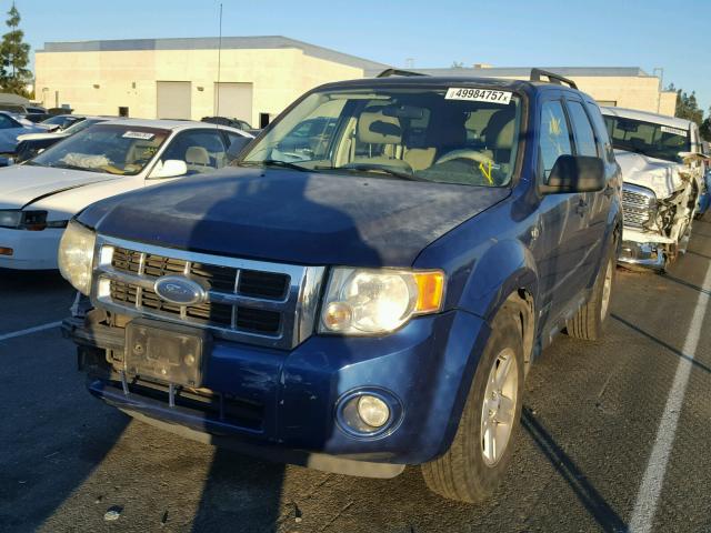 1FMCU49HX8KA55603 - 2008 FORD ESCAPE HEV BLUE photo 2