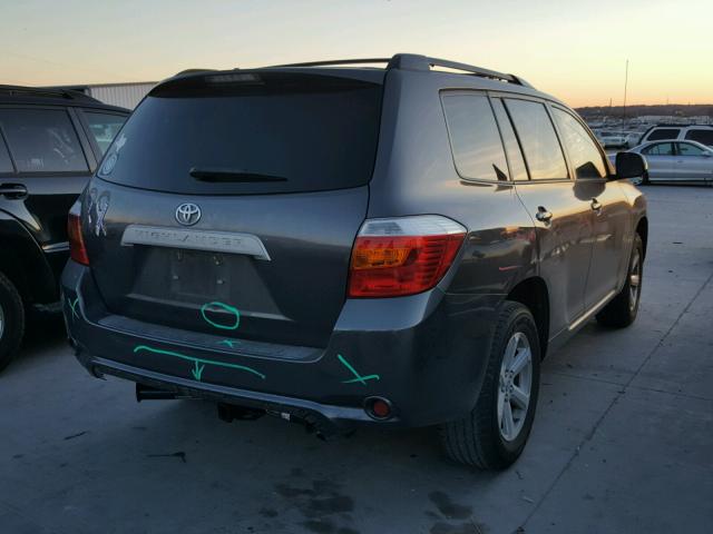 5TDZK3EH3AS002177 - 2010 TOYOTA HIGHLANDER GRAY photo 4