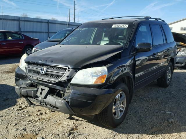 2HKYF18684H602931 - 2004 HONDA PILOT EXL BLACK photo 2