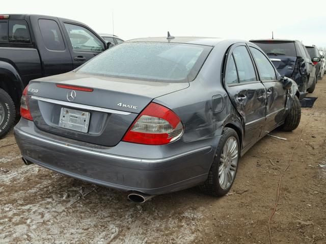 WDBUF87X28B190478 - 2008 MERCEDES-BENZ E 350 4MAT GRAY photo 4