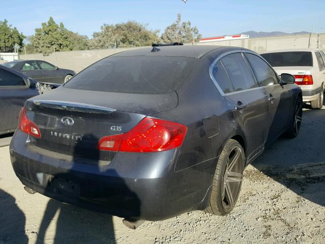 JNKBV61E68M207728 - 2008 INFINITI G35 CHARCOAL photo 4